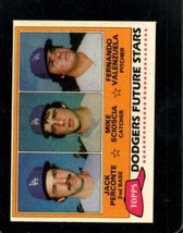 1981 Topps #302 Jack PERCONTE/MIKE SCIOSCIA/FERNANDO Valenzuela Exmt (Rc *X92257 - £20.77 GBP