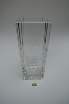 Kosta Boda Warff Large Crystal Square Vase 46199 Sweden - £38.03 GBP