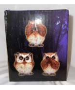 Set of 4 Owl Figurines See Hear Speak no Evil Resin Gifts Owls Statues B... - £15.60 GBP