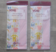 Voila Quality Welcome Baby Shower Gift Wrap Tissue 20&quot;x20&quot; Paper 16 Sheets New! - £6.20 GBP