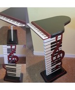 Unique Burgundy clef Music Piano table Floor sculpture, Accent table by ... - $822.30 CAD