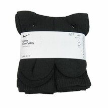 Nike Everyday Cushioned Crew Socks Black 6 Pack Womens 6-10 / Youth 5Y -... - $26.99