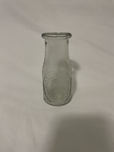 1/2 PINT CLEAR,EMBOSSED MILK BOTTLE,DAIRY MILK BY HERITAGE CO~ SINCE 181... - $8.91