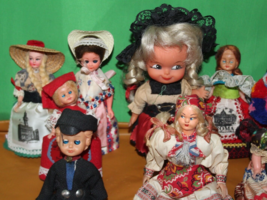 Vintage 12 Piece Miniature Dolls International Roma Geneve Italy And Sweetheart - £23.73 GBP