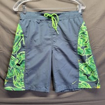 VTG Nike Swim Trunks Men Shorts Lined Side Stripe Swoosh Multicolor Size Large - £16.97 GBP