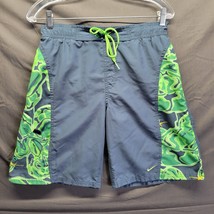 VTG Nike Swim Trunks Men Shorts Lined Side Stripe Swoosh Multicolor Size Large - £16.76 GBP