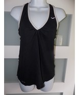NIKE Dri-Fit Black /White Trim Racerback Stretch Fit Tank Top Size S Wom... - €15,29 EUR