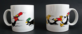 Lot of 2 Dayton Hudson Vintage Santa Bear Penguin Coffee Mugs Cups - £10.21 GBP
