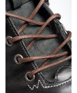 54&quot; long = 137cm BROWN rOund waxed boot shoe Laces 5 to 6 eyelets boots ... - £14.09 GBP
