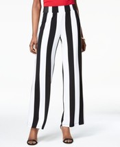allbrand365 designer Womens Striped Wide Leg Soft Pants,Size Large,River Stripe - £55.00 GBP