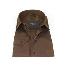 Mens Shirt Hankie By CASILA Turkey Cotton Blend Long Sleeves 501770-08 Brown image 3
