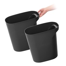 IRIS USA 2Pack 6Gal/24Qt Plastic Wastebasket Trash Cans Made with Recycl... - $37.99