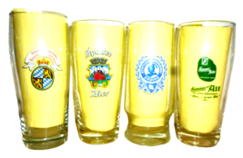 4 Selected German Breweries M2A Willibecher 0.5L German Beer Glasses - £15.94 GBP