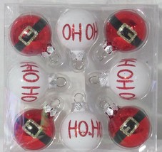 Celebrate It Ashland Christmas Tiny Treasures Merry Mini Glass Ornaments 8 piece - £11.85 GBP