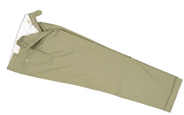 NEW Brioni Cannes Style Pants (Chinos)!  34  Greenish Tan  Cotton  Pleated Front - $239.99