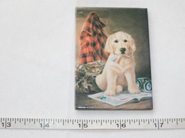 Desperate Enterprise Puppy Yellow Labrador Retriever fridge 2 1/8&quot; X 3&quot; ... - £8.05 GBP