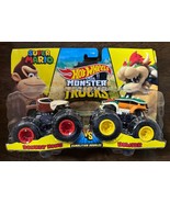 Hot Wheels Monster Trucks Donkey Kong Bowser Super Mario Demolition Doub... - $19.99