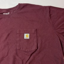 Carhartt 1889 Graphic Print Pocket T-shirt Men's Burgundy Relaxed Fit Size 4XL image 4