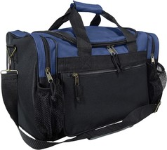 17&quot; Duffle Travel Bag with Dual Front Mesh Pockets in Navy Blue - £32.11 GBP