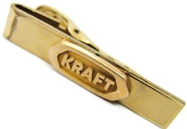 1 1/2&quot; 10K Kraft Oval Emblem Sign Robbins 1/20 12K Gold Filled Tie Clip Base Vtg - £194.05 GBP