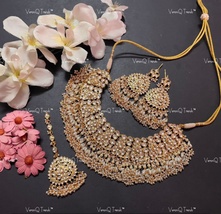 VeroniQ Trends-Traditional Bridal Gold Plated Pachi Kundan Choker Necklace - £478.68 GBP
