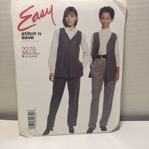 Easy Stitch &#39;n Save 2279 Size 16-22 Misses&#39; Unlined Vest and Pull-on Pants - £10.05 GBP