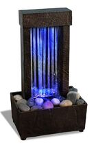 Newport Coast 10&quot; High Mirrored Waterfall Light Show Tabletop Water Foun... - $612.35 MXN