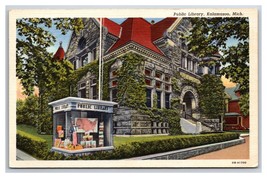 Public Library Kalamazoo Michigan MI Linen Postcard Z11 - £2.25 GBP