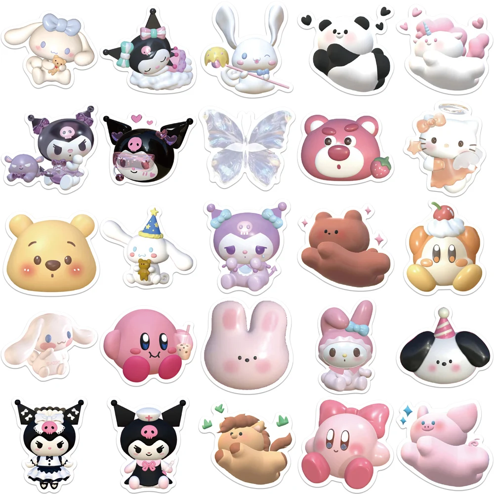 10/25/50pcs  3D Kuromi  My Melody Stikers Skated Guitar Laptop Bicycle Kids Wate - £82.76 GBP