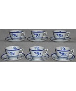 Set (6) Copeland Spode GLOUCESTER BLUE PATTERN Cup/Saucer MADE IN ENGLAND - $122.10 CAD