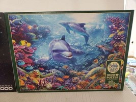 1000 Piece Cobble Hills Puzzle - Dolphins at Play - £8.52 GBP