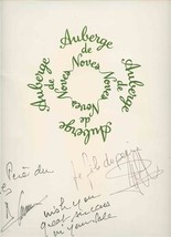 L&#39;Auberge De Noves Friends of French Art Signed Menu 1994 Provence France - £77.43 GBP