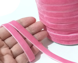 3/8 inch / 1 cm wide - 10yds - 33yds Hot Pink Velvet Ribbon Trim Craft Wrap W19 - £7.89 GBP+