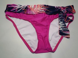 Alex Marie Size 16 SIDE TIE PANT Fuchsia Tropical Palms New Bikini Bottom - £45.66 GBP