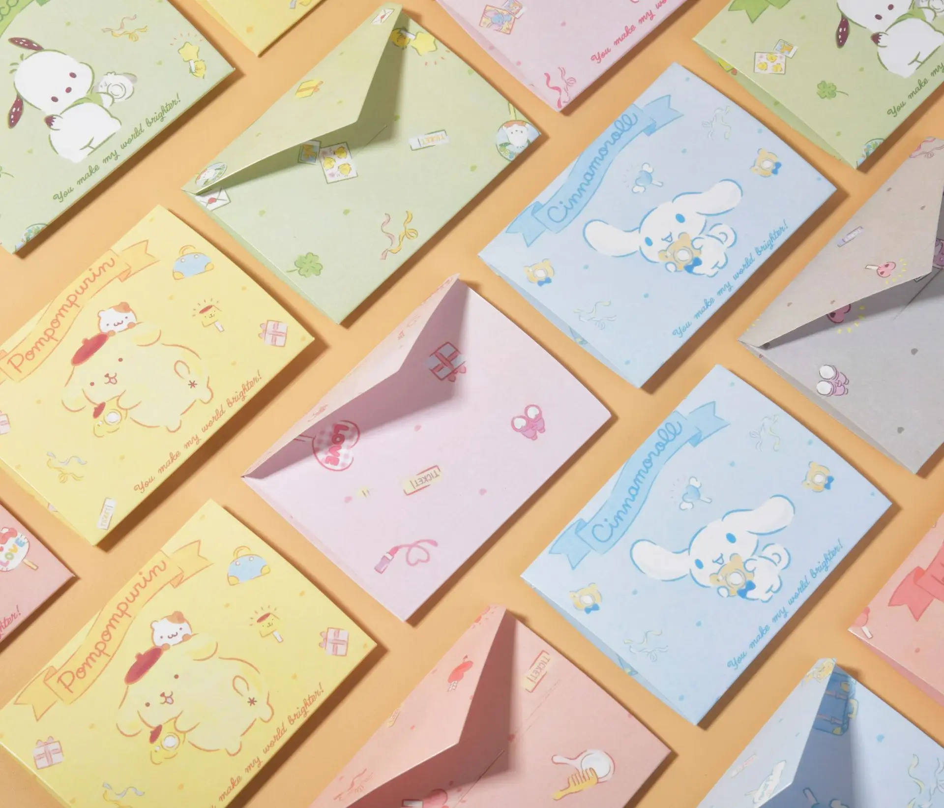 Kawaii Sanrio Hello Kitty Cinnamoroll Kuromi Cartoon Cute Holiday Greeting Cards - £7.52 GBP