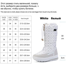 Boots women brown snow boots 50% natural fur warm footwear high shoes zip  plus  - £48.04 GBP