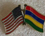 USA &amp; Mauritius Friendship Lapel Pin - £7.79 GBP