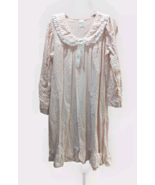 Carole vintage Large L  Pink Rosebud flannel nightgown mid length USA ma... - $24.74