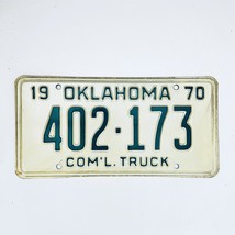 1970 United States Oklahoma Commercial Truck License Plate 402-173 - $12.28 CAD