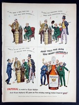 1950 Imperial Hiram Walker Whiskey Vintage Magazine Print Ad - $6.93