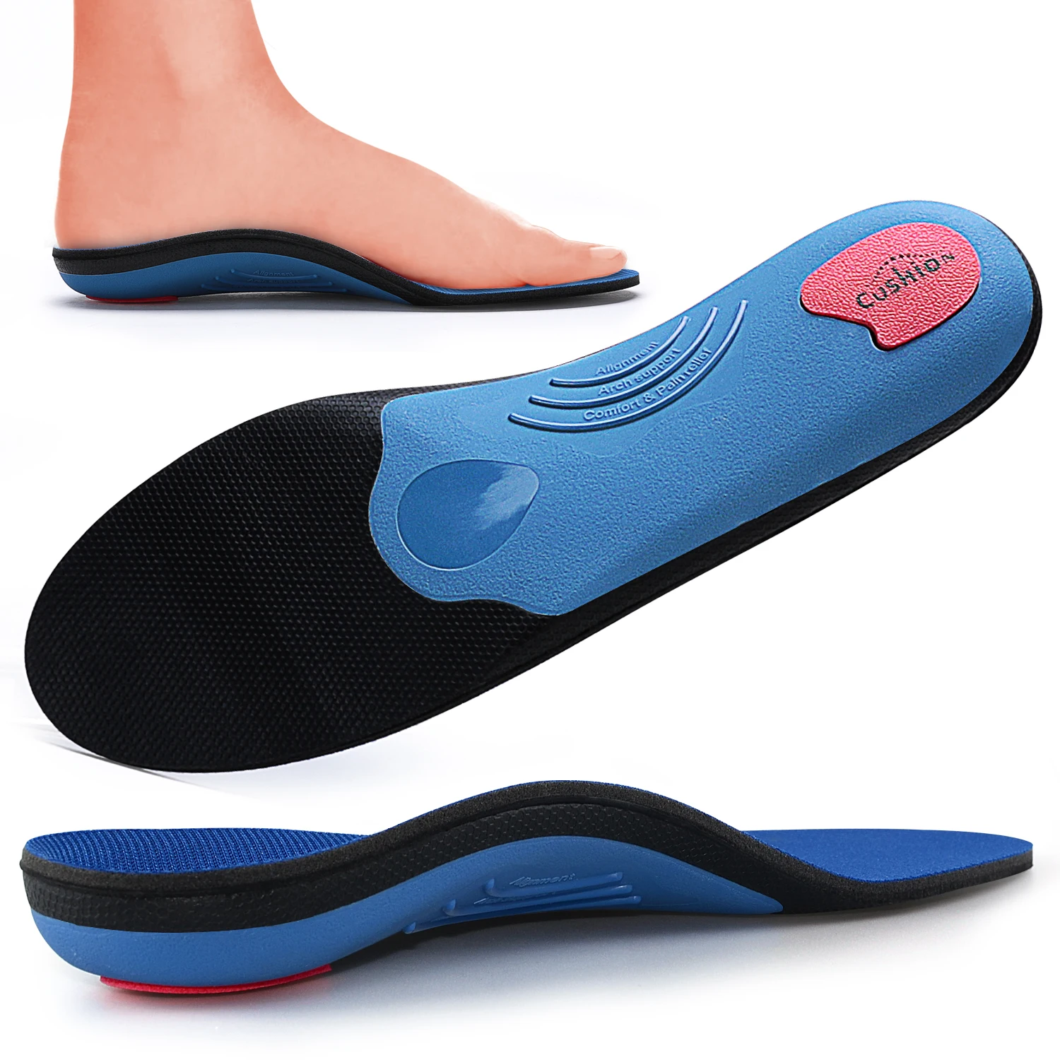 PCSsole Flat Feet Arch Support Orthopedic Insoles, Men Women Plantar Fasciitis H - £128.81 GBP