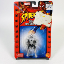 Marvel Spider-Man: Silver Die-Cast Poseable Action Figure Factory Sealed Toy Biz - £9.16 GBP