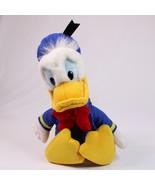 Vintage Walt Disney Donald Duck Plush Stuffed Animal Toy Red Bow Blue Ha... - £9.19 GBP
