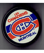 Vintage NHL Montreal Canadiens Large Logo souvenir Hockey PUCK - $45.15