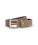 Ceinture de robe homme en nubuck végan avec coutures croisées losanges b... - $884.97 MXN