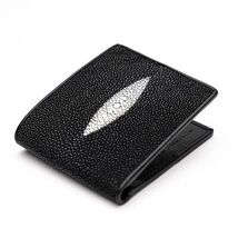 Genuine stingray Vallo Wallet Black image 2