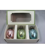 Pottery Barn Mercury Egg Ornaments Vase Fillers 3 Pastel Colors Easter C... - $39.67 CAD