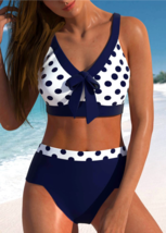 Polka Dot PrintedTwo Piece Bikini Set Beachwear S-6XL - $30.95