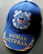 Woman Coast Guard Uscg Coastie Veteran Embroidered Baseball Cap Hat - £9.07 GBP