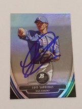 Luis Sardinas Texas Rangers 2013 Bowman Platinum Autograph Card #BPP99 READ DESC - £3.80 GBP